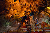 Inle Lake Myanmar. Pindaya, the famous Shwe Oo Min pagoda, a natural cave filled with thousands of gilded Buddha statues. 